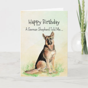 En tysk shepherd Personality Birthday Roligt Anima Kort