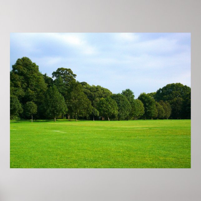 En tyst eftermiddag i parken poster (Framsidan)