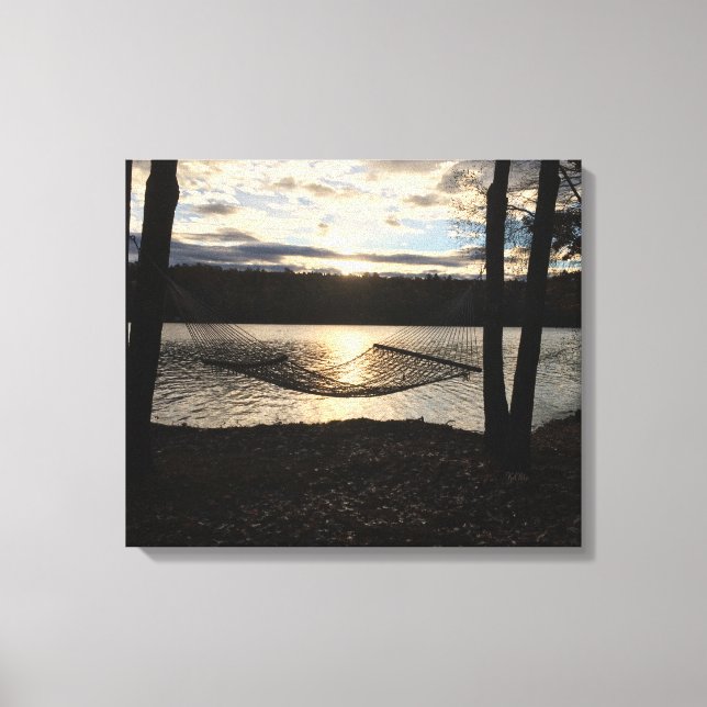 En tyst eftermiddag om fotokonsten i Sjö Canvastryck (Framsida)