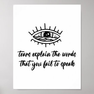 En tyst öra. Bereavement Gift. Sympathy Gift Poster