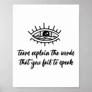 En tyst öra. Bereavement Gift. Sympathy Gift Poster