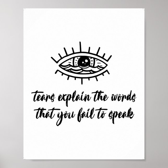 En tyst öra. Bereavement Gift. Sympathy Gift Poster (Framsidan)
