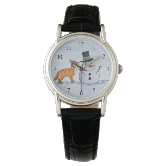 En tyst Snö-dag Armbandsur (Framsida)