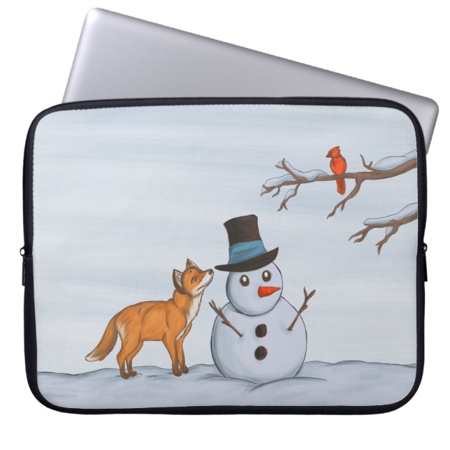 En tyst Snö-dag Laptop Fodral (Framsidan)