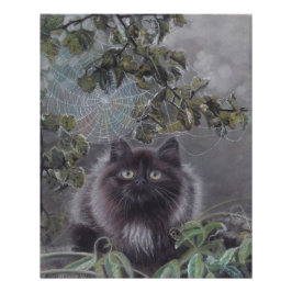 En tyst Ställe - Kitten och Spindelnätet Poster Perfect Poster