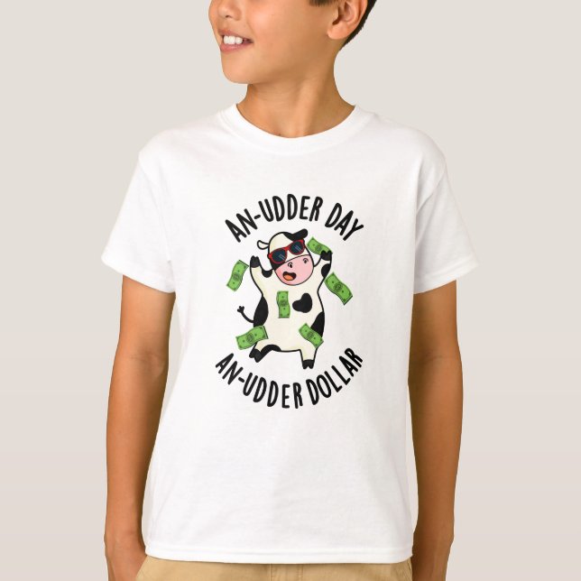 En Udder-dag och en Udder-dollarsolcellspun T Shirt (Framsida)