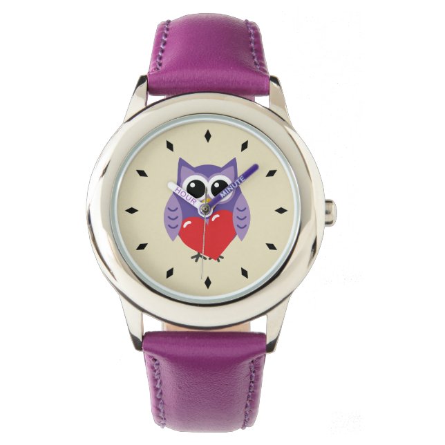 En ugglas kärlek armbandsur (Framsida)