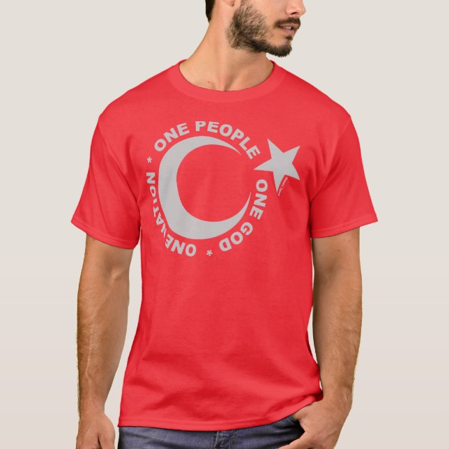En Ummah Star och Crescent Tee (Framsida)