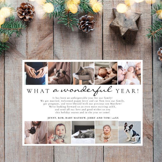 En underbar årsöversikt i fotokollage julkort (Skapare uppladdad)
