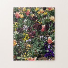 En underbar blomsterträdgård pussel