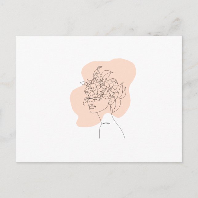 En underbar bohemisk inspirerad Dam på ett vykort (Framsida)