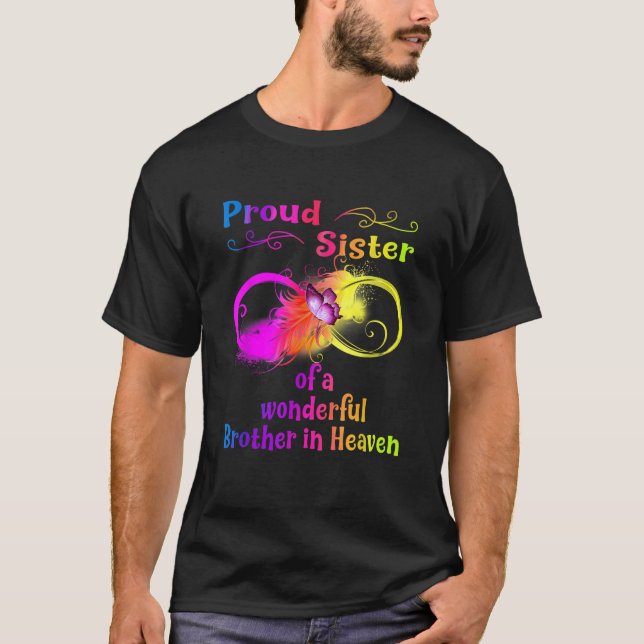 En underbar bror i himlen t shirt (Framsida)
