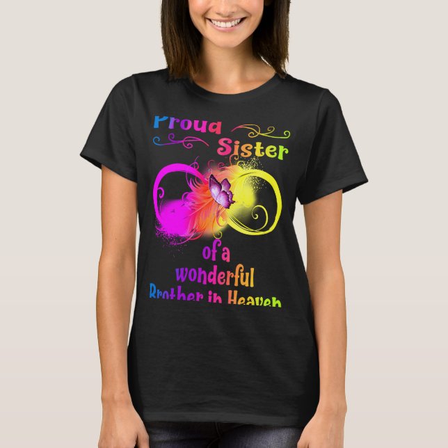 En underbar bror i himlen t shirt (Framsida)