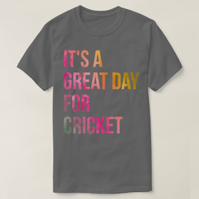 En Underbar dag för cricket i vattenfärg T Shirt (Design framsida)