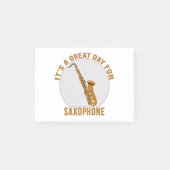 En Underbar dag för saxofon Post-it Block (Framsida)