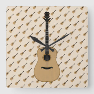 En underbar gitarr fyrkantig klocka