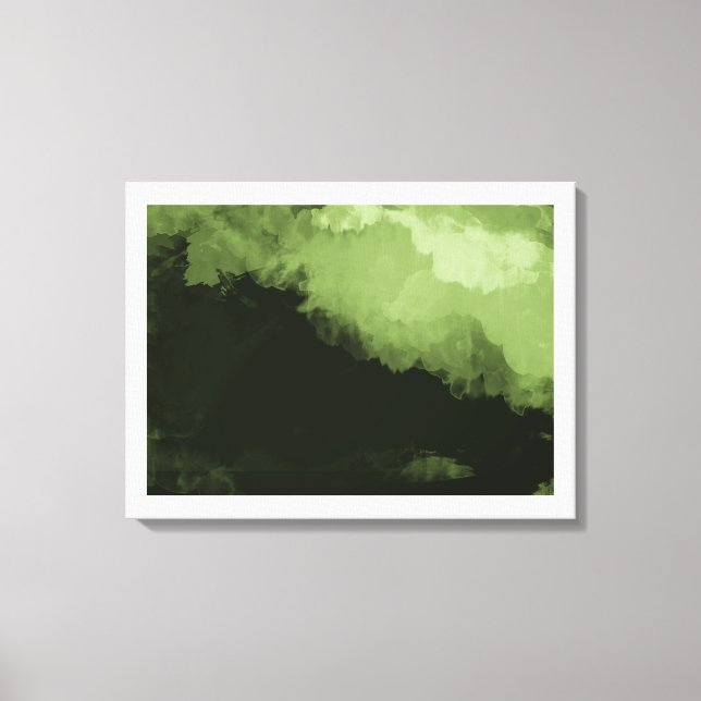 en underbar grönt digital landskapsmålning canvastryck (Framsida)