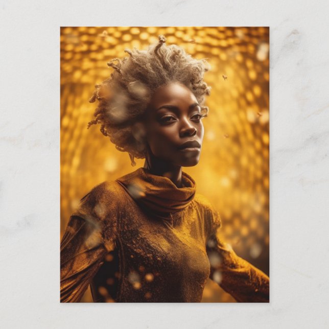 En underbar gudinna av honungsbierna vykort (Framsida)