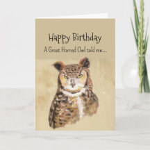 En Underbar hornsklubb Uggla Personality Birthday
