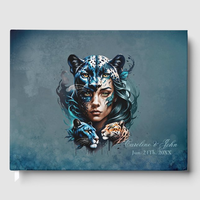 En underbar hybrid av en kvinna och en panter gästböcker (Framsida)