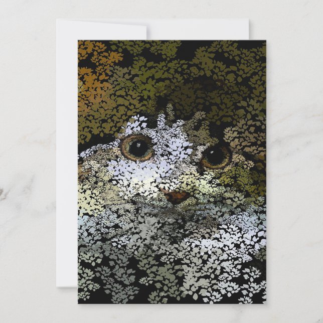 En underbar kattmålning från Löv_ Julkort (Framsida)