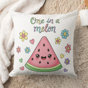 En underbar Kawaii-vattenmelon Kudde