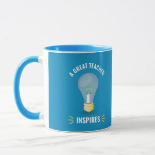 En Underbar lärare inspires Light Bulb Motivationa Mugg