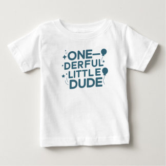 En underbar liten kille Blue First Birthday Shirt T