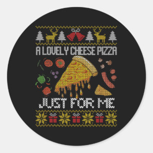 En underbar ost Pizza just för mig Ensam Home Chri Runt Klistermärke