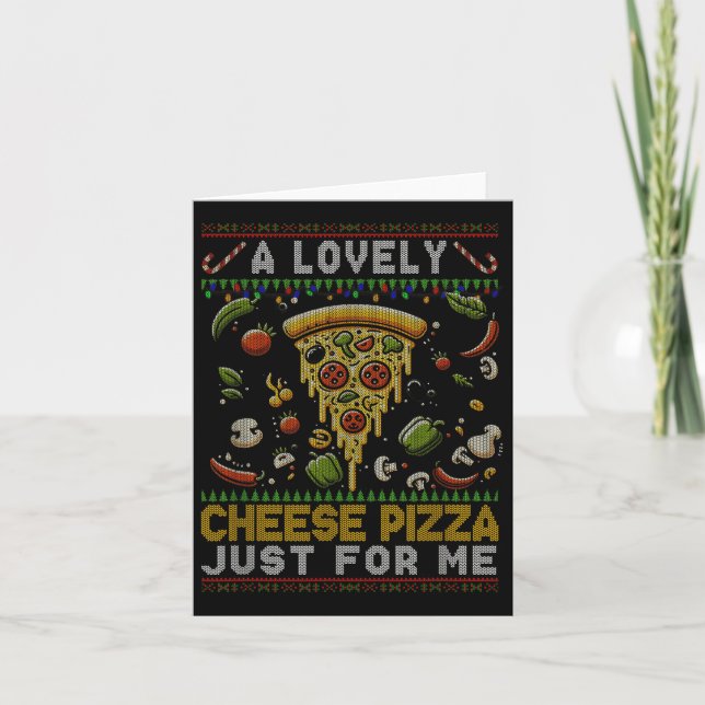 En underbar ostpizza bara för mig ensam hemma Chri Kort (Framsida)