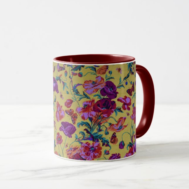 En underbar Philip Jacobs Fabric Maj Poppy mugg (Framsida höger)