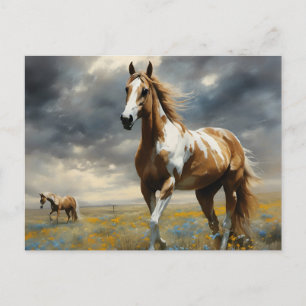 En underbar Pinto Horse Vykort