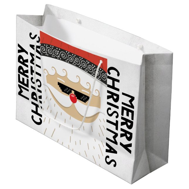 En Underbar röd och vit bag för ett Julklapp (Framsidan Vinklad)