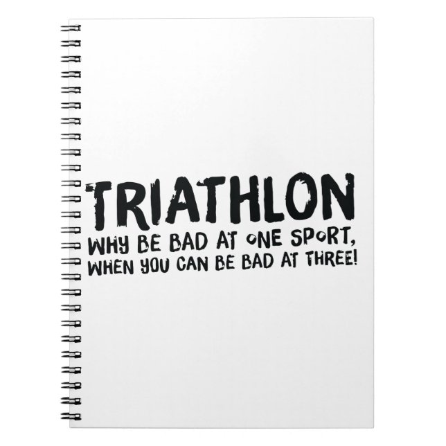 En underbar Triathlon-gåva till din vän eller fami Anteckningsbok (Framsidan)
