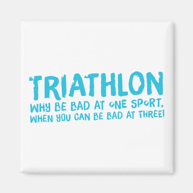 En underbar Triathlon-gåva till din vän eller fami Magnet (Framsidan)