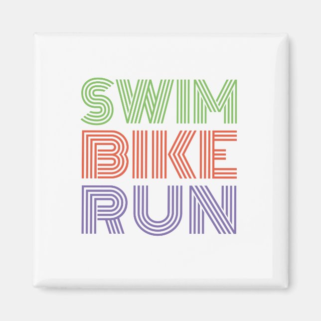 En underbar Triathlon-gåva till din vän eller fami Magnet (Framsidan)