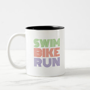En underbar Triathlon-gåva till din vän eller fami Två-Tonad Mugg