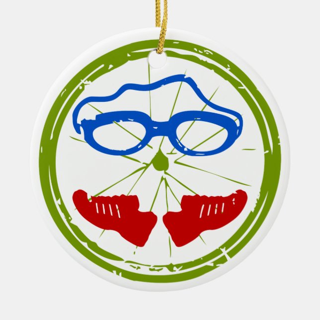 En underbar Triathlongåva för din vän eller familj Julgransprydnad Keramik (Framsidan)