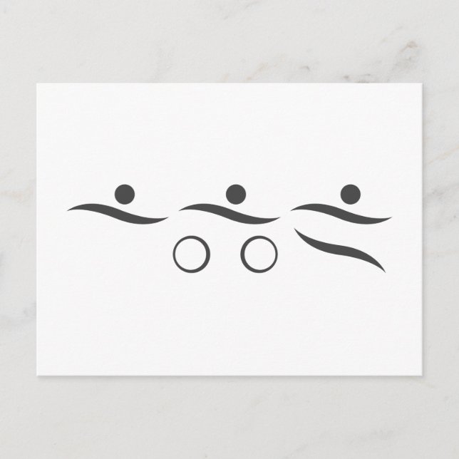 En underbar Triathlongåva för din vän eller familj Vykort (Framsida)