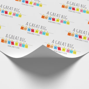 En Underbarare stor Tack, kute, ljus buntning - Presentpapper