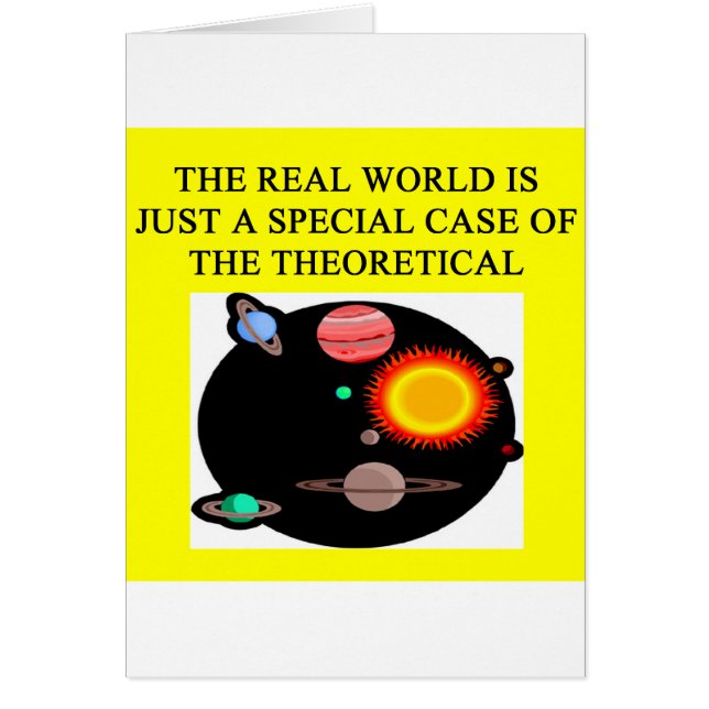 En underbarfysikdesign hälsningskort (Framsidan)