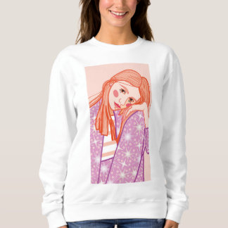 En ung blond flicka. t shirt