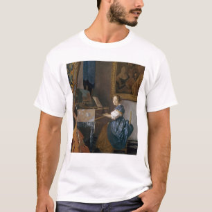 En ung dam som placeras på en Virginal, c.1670 Tee Shirt