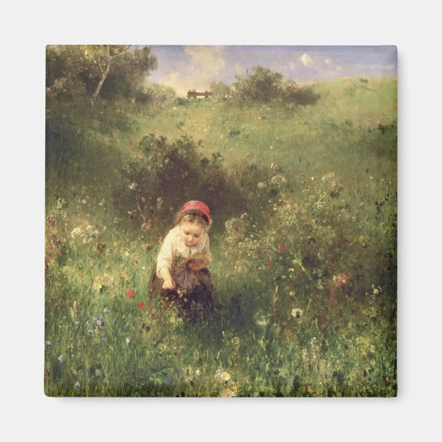 En ung flicka i Fält Magnet (Framsidan)