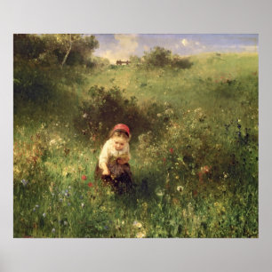 En ung flicka i Fält Poster