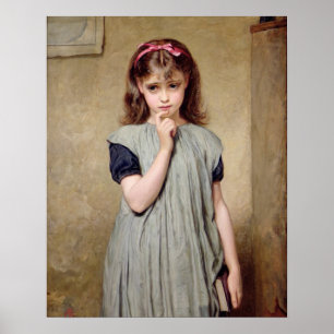 En ung flicka i klassrumet, 1876 (olja på kanfas poster