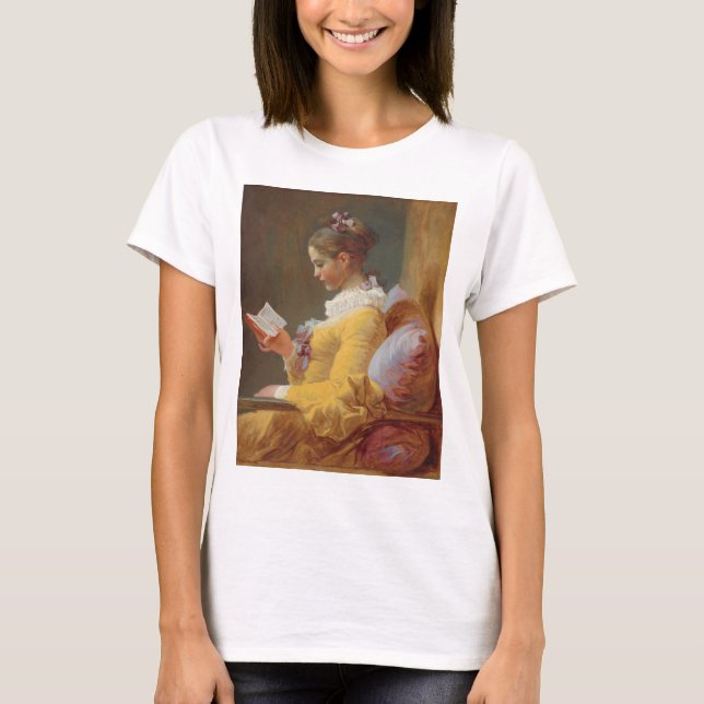 En ung flickaläsning, avläsaren av J. Fragonard T-shirt (Framsida)