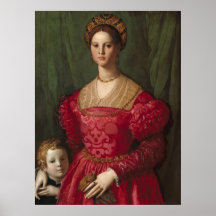 En ung kvinna - Agnolo Bronzino Fint konsttryck