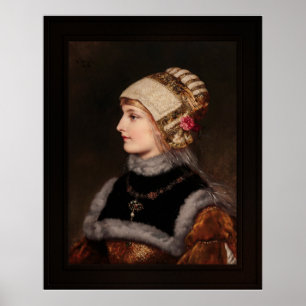 En ung kvinna i Renaissancen Poster