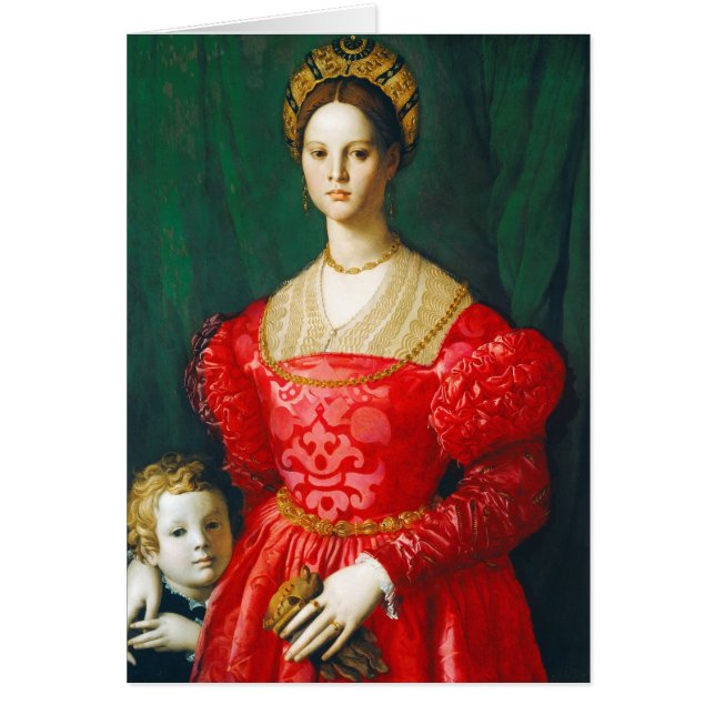 En ung kvinna och henne pys, c.1540 hälsningskort (Framsidan)